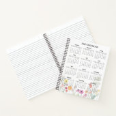 Simple Elegant Botanical 2026 Calendar | Notebook Notizblock (Innenseite)