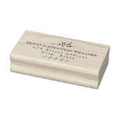 Simple Elegant Botanical Wedding Return Address Gummistempel (Stempel)