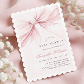 Simple Elegant Bow Baby Shower Invitation Einladung