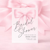 Simple Elegant Bow Stripe Bridal Shower Einladung