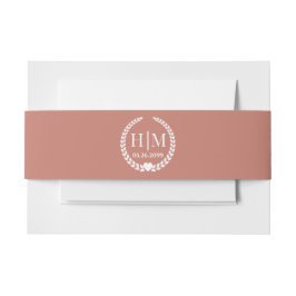 Simple Elegant Bride and Groom Monogram Einladungsbanderole