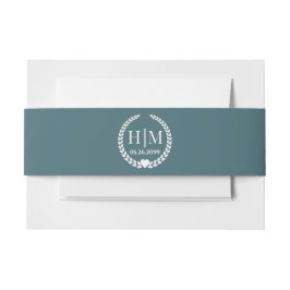 Simple Elegant Bride and Groom Monogram Einladungsbanderole