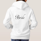 Simple Elegant Bride Hoodie Sweatshirt (Rückseite)