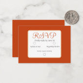 Simple Elegant Burnt Orange UAWG Wedding Mitteilungskarte (Vorderseite/Rückseite Beispiel)
