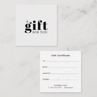 Simple Elegant Business Gift Loyalty Card Treuekarte