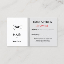 Simple elegant business light beauty salon empfehlungskarte