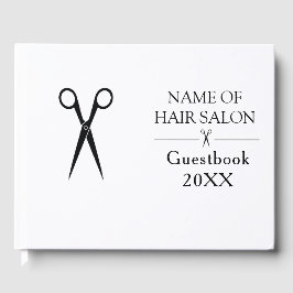 Simple elegant business light beauty salon gästebuch