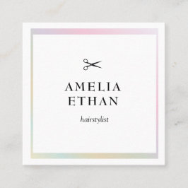 Simple elegant business light beauty salon quadratische visitenkarte