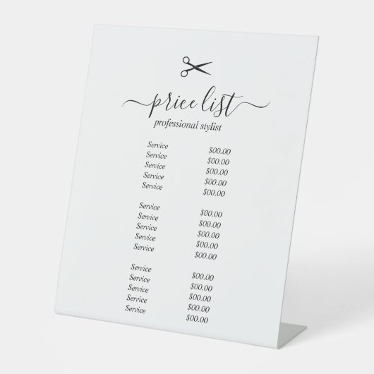 Simple elegant business light beauty salon sockelschild (Vorderseite)