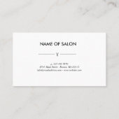 Simple elegant business light beauty salon treuekarte (Rückseite)
