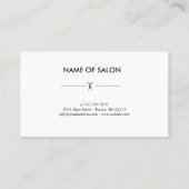 Simple elegant business light beauty salon treuekarte (Rückseite)