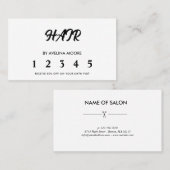 Simple elegant business light beauty salon treuekarte (Vorne/Hinten)