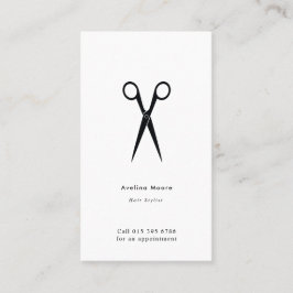 Simple elegant business light beauty salon visitenkarte