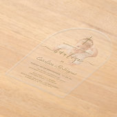 Simple Elegant Calligraphy Baby Photo Baptism  Acryleinladungen (Ablage )