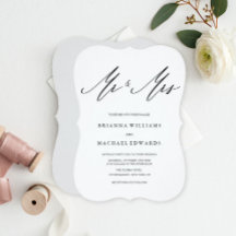 Simple Elegant Calligraphy Mr. und Mrs. Wedding