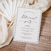 Simple Elegant Calligraphy Script Retirement Party Einladung