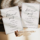 Simple Elegant Calligraphy Script Retirement Party Einladung