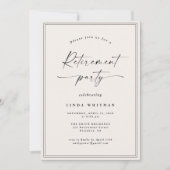 Simple Elegant Calligraphy Script Retirement Party Einladung (Vorderseite)