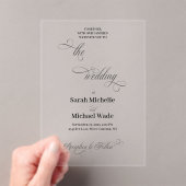 Simple Elegant Calligraphy Script Wedding Acryleinladungen (Insitu (Handheld))