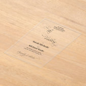 Simple Elegant Calligraphy Script Wedding Acryleinladungen (Ablage )