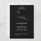 Simple Elegant Calligraphy Script Wedding Einladung (Vorderseite)