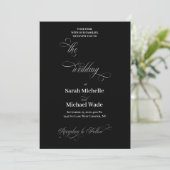 Simple Elegant Calligraphy Script Wedding Einladung (Stehend Vorderseite)