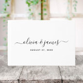 Simple Elegant Calligraphy Script Wedding Gästebuch