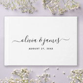 Simple Elegant Calligraphy Script Wedding Gästebuch