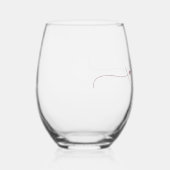 Simple Elegant Calligraphy Wifey Weinglas Ohne Stiel (Rechts)