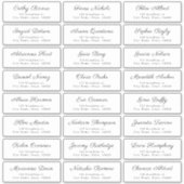 Simple Elegant Classy Script Guest Address Labels (Vorderseite)