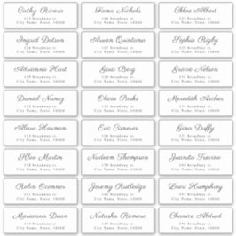 Simple Elegant Classy Script Guest Address Labels