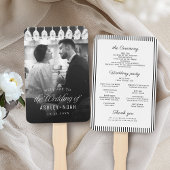 Simple Elegant Classy Script Photo Wedding Program Fächer