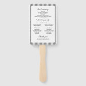 Simple Elegant Classy Script Photo Wedding Program Fächer (Rückseite)