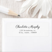 Simple Elegant Classy Script Return Address Labels (Insitu)