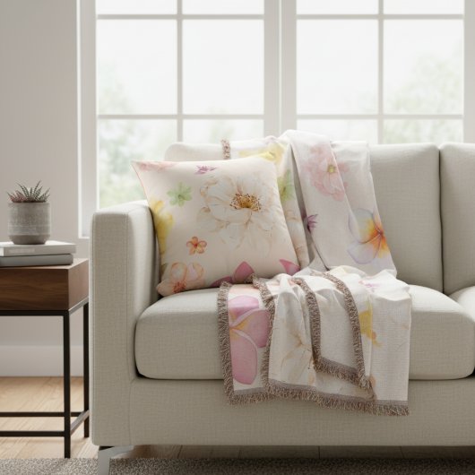 Simple Elegant Contour Map Lines Throw Pillow Decke