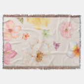 Simple Elegant Contour Map Lines Throw Pillow Decke (Vorderseite)