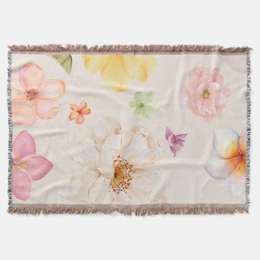 Simple Elegant Contour Map Lines Throw Pillow Decke (Vorderseite)