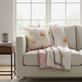 Simple Elegant Contour Map Lines Throw Pillow Kissen