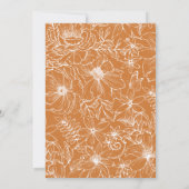 Simple Elegant Copper Floral Garden Wedding Einladung (Rückseite)