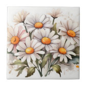 Simple Elegant Daisies Fliese (Vorderseite)