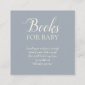 Simple Elegant Dusty Blue Books for Baby Begleitkarte (Vorderseite)