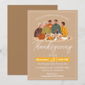 Simple Elegant Erntedank Dinner Pumpkin Türkei Einladung (Vorne/Hinten)