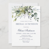 Simple Elegant Eucalyptus BRIDAL LUNCHEON Einladung (Vorderseite)