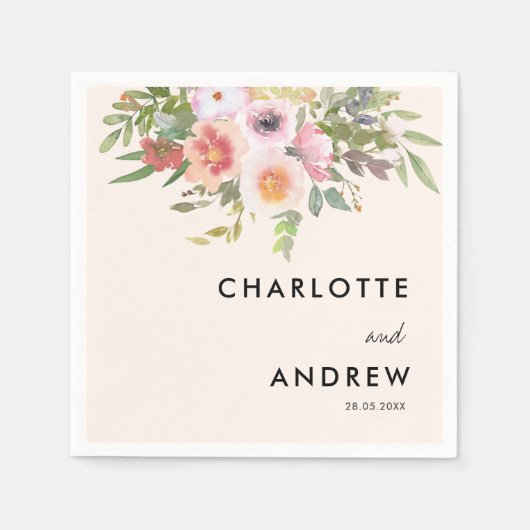 Simple, elegant eucalyptus, flowers  serviette (Vorderseite)