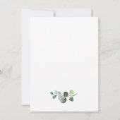 Simple Elegant Eucalyptus Greenery Graduation Dankeskarte (Rückseite)