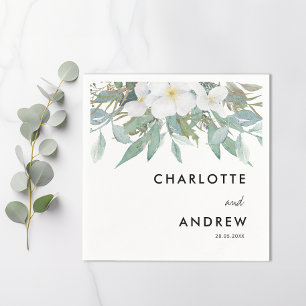 Simple, elegant eucalyptus napkins serviette