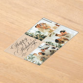 Simple Elegant Family Photo Collage Christmas Card Acryleinladungen (Ablage )