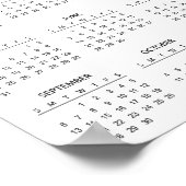 Simple Elegant Floral Botanical 2026 Calendar |  Poster (Ecke)