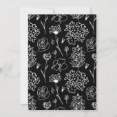 Simple Elegant Floral Pattern Wedding Invitation Einladung (Rückseite)
