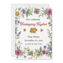 Simple Elegant Flower Framed Friendsgiving